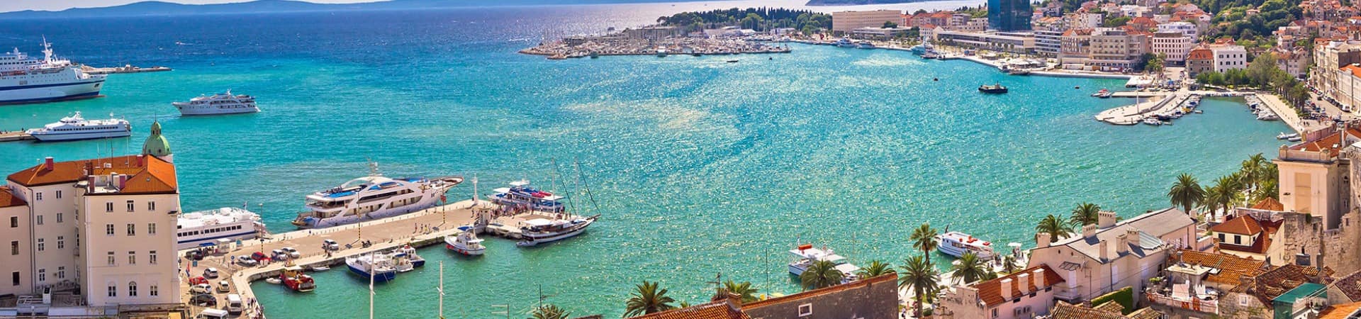 Vista panorâmica de Split, Croácia.